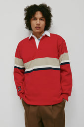 Barbarian Rugby in Dark Red/Taupe/Ivory/Navy