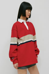 Barbarian Rugby in Dark Red/Taupe/Ivory/Navy
