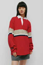 Barbarian Rugby in Dark Red/Taupe/Ivory/Navy