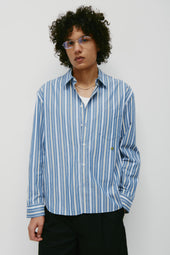 Men's Zia Shirt in Dark Indigo/Yakimo/Safari Stripe