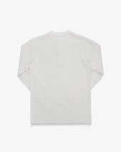 Waffle Knit Long Sleeved Thermal Henley - White