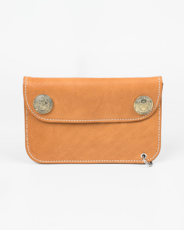 OGL Horsehide Trucker Concho Mid Wallet - Natural