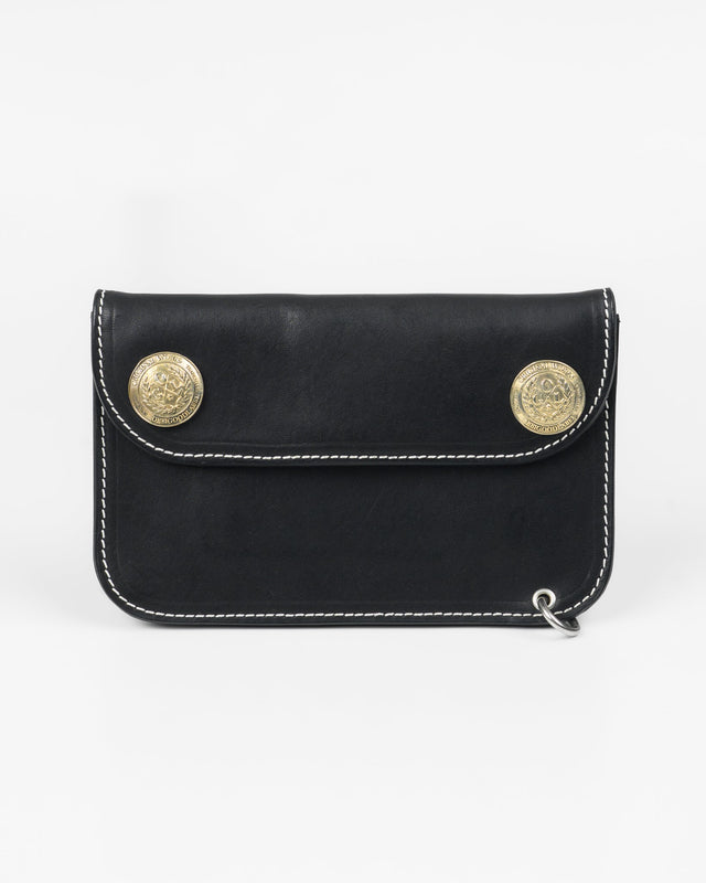OGL Horsehide Trucker Concho Mid Wallet - Black