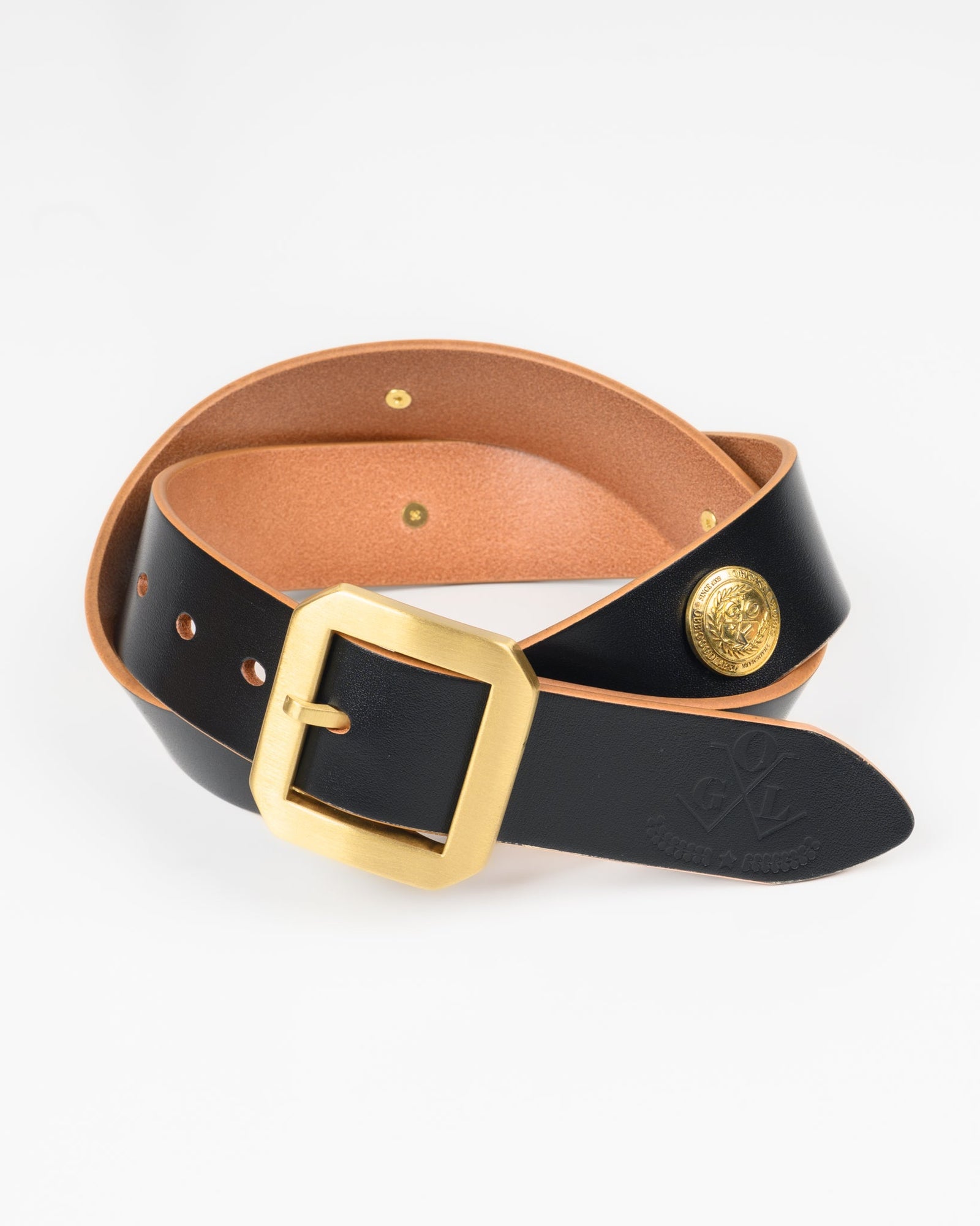 OGL Single Prong Concho Belt - Black