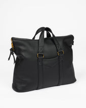 Ogl Tumbled Leather Fold Down Briefcase