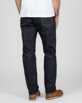 25oz Selvedge Denim Relaxed Tapered Cut Jeans - Indigo/Black