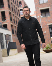 12oz Selvedge Denim Work Shirt With Snaps - Superblack