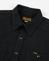 12oz Selvedge Denim Work Shirt With Snaps - Superblack