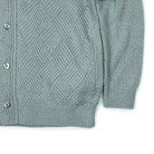 Basketweave Raglan Sleeve Shawl Cardigan In Seafoam Green Suvin Cotton And Paper