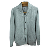 Basketweave raglan sleeve shawl cardigan in seafoam green Suvin cotton and paper