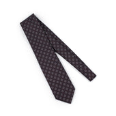 Basketweave Silk And Linen Tie White And Olive Square Neat Jacquard