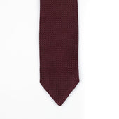 Burgundy hand-rolled untipped grenadine tie