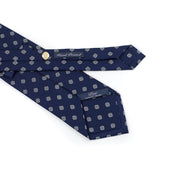 Woven Silk Tie Sky Blue And Silver Neat Medallion Print