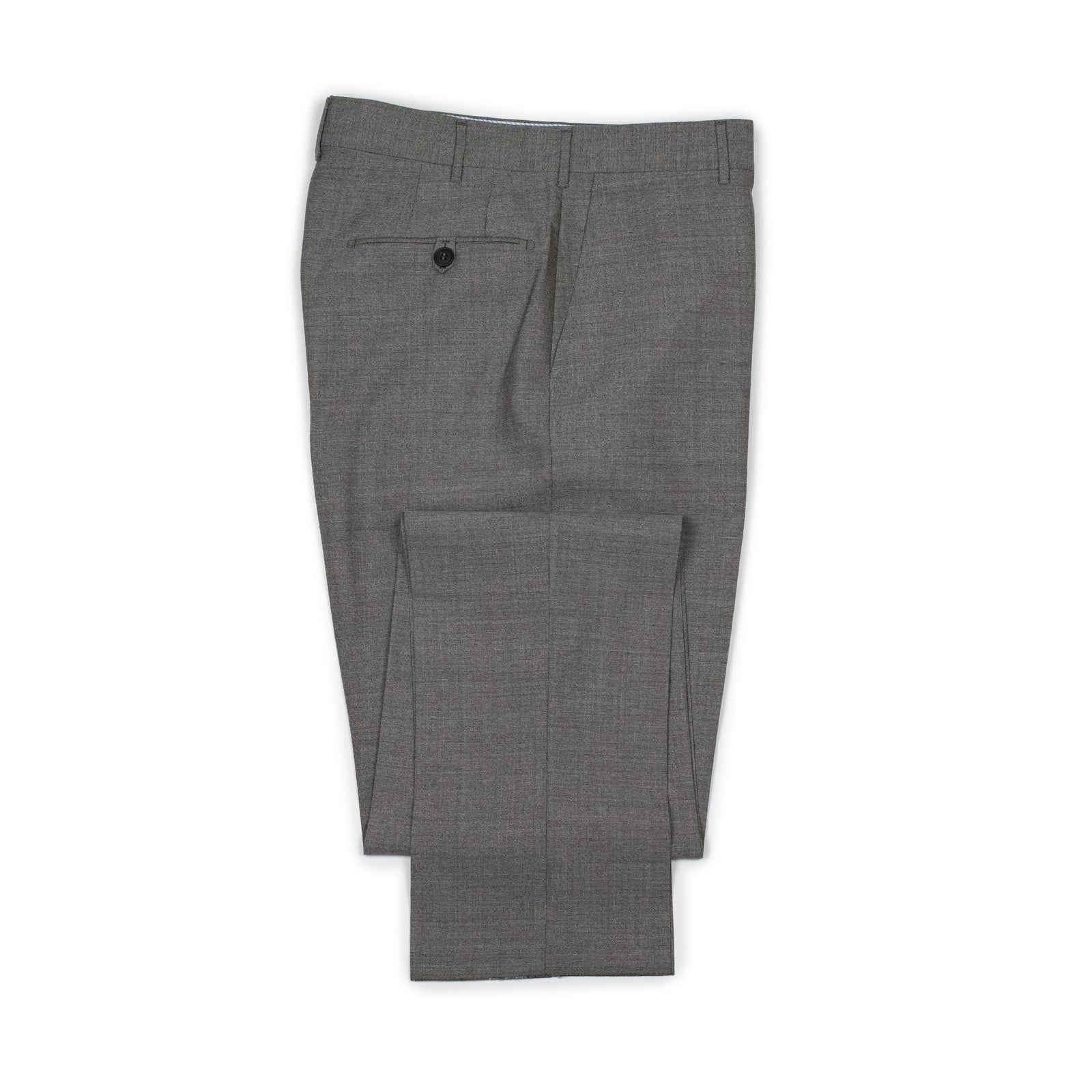 Flatiron Flat Front High Rise Wide Trousers In Fresco Wool