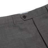 Flatiron Flat Front High Rise Wide Trousers In Fresco Wool