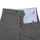 Flatiron Flat Front High Rise Wide Trousers In Fresco Wool