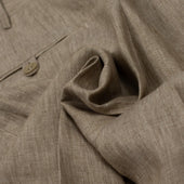 Flatiron Flat Front High Rise Wide Trousers In Linen Twill