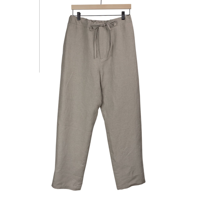 Lounge trousers in undyed Belgian linen