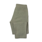 Lounge Trousers In Almond Green Belgian Linen And Wool