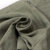 Lounge Trousers In Almond Green Belgian Linen And Wool