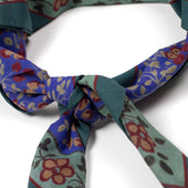 Bandana In Purple Ispahan Folk Pattern Cotton Voile
