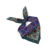 Bandana In Purple Ispahan Folk Pattern Cotton Voile