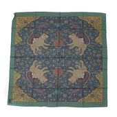 Bandana In Green Ispahan Folk Pattern Cotton Voile