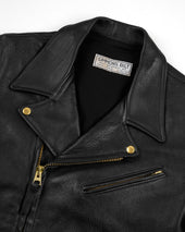 Iron Heart x Simmons Bilt Deerskin Pacific Rider's Jacket - Black