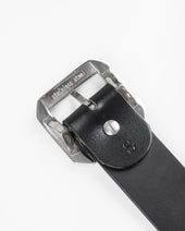 OGL Single Prong Garrison Buckle Leather Belt - Black
