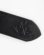 OGL Single Prong Garrison Buckle Leather Belt - Black