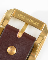 OGL Single Prong Garrison Buckle Leather Belt - Tan