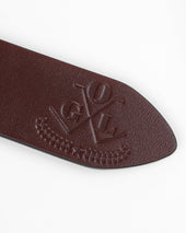 OGL Single Prong Copper Garrison Buckle Leather Belt - Full Dyed Tan