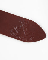OGL Single Prong Copper Garrison Buckle Leather Belt - Hand Dyed Brown