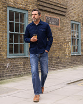 7.5oz Selvedge Corduroy Western Shirt - Indigo