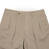 Brooklyn Double Pleated High Rise Trousers In Cotton Linen