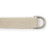 Braided D Ring Belt In Off White Cotton