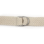 Braided D Ring Belt In Off White Cotton