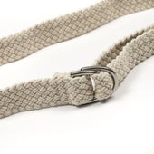 Braided D Ring Belt In Off White Cotton