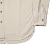 Officer S Shirt In Buttermilk Herringbone Twill