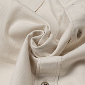 Officer S Shirt In Buttermilk Herringbone Twill