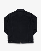 14oz Broken Twill Selvedge Denim Work Jacket - Indigo Overdyed Black