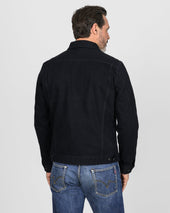 14oz Broken Twill Selvedge Denim Work Jacket - Indigo Overdyed Black