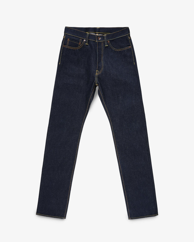21/23oz Ultra Heavy Raw Selvedge Denim Relaxed Tapered Cut Jeans - Indigo
