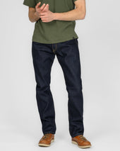 21/23oz Ultra Heavy Raw Selvedge Denim Relaxed Tapered Cut Jeans - Indigo