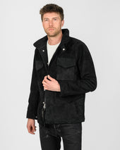 Horsehide Suede M65 Jacket - Black