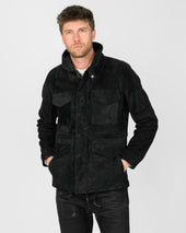 Horsehide Suede M65 Jacket - Black