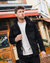Horsehide Suede M65 Jacket - Black