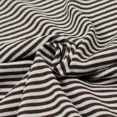 Knit Short Sleeve Polo In And Ecru Striped Cotton