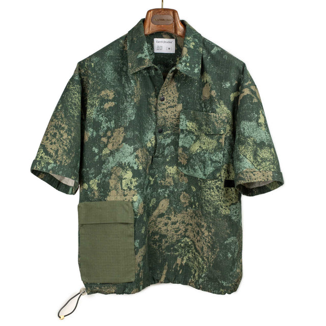 A.O.P Popover shirt in printed cotton ripstop