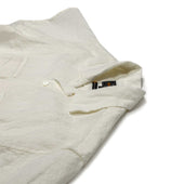 Open Collar Short Sleeve Shirt In Flax
